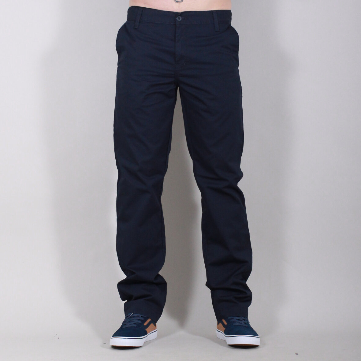 Kob Carhartt bukser online Station Pant Blue collabo